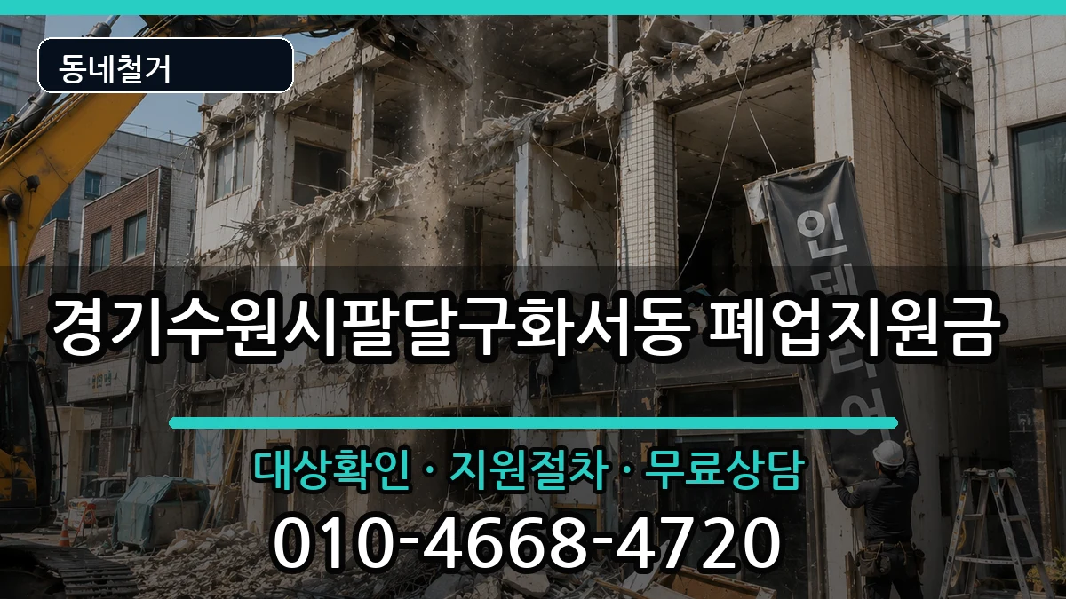 경기수원시팔달구화서동 폐업지원금 경기수원시팔달구화서동 폐업지원금 현장 처리 안내 이미지 3