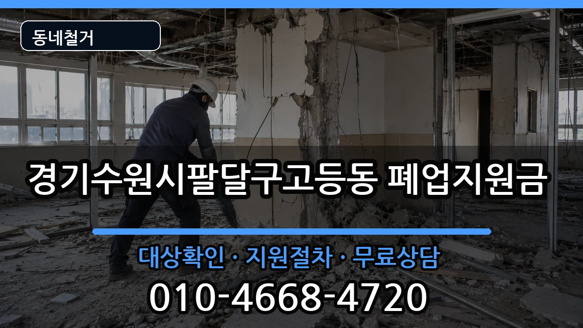경기수원시팔달구고등동  폐업지원금 사례형