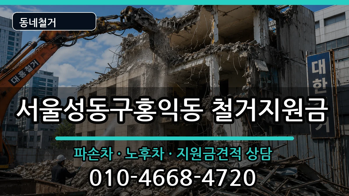 서울성동구홍익동 철거지원금 서울성동구홍익동 철거지원금 현장 처리 안내 이미지 2