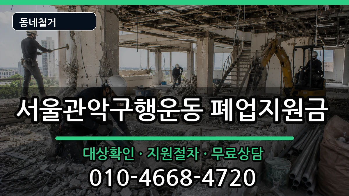 서울관악구행운동 폐업지원금 서울관악구행운동 폐업지원금 현장 처리 안내 이미지 3