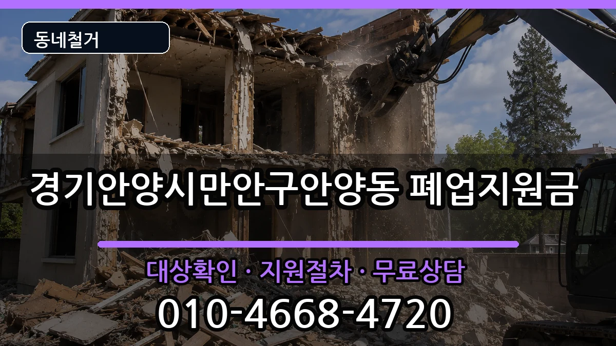 경기안양시만안구안양동  폐업지원금 지역형