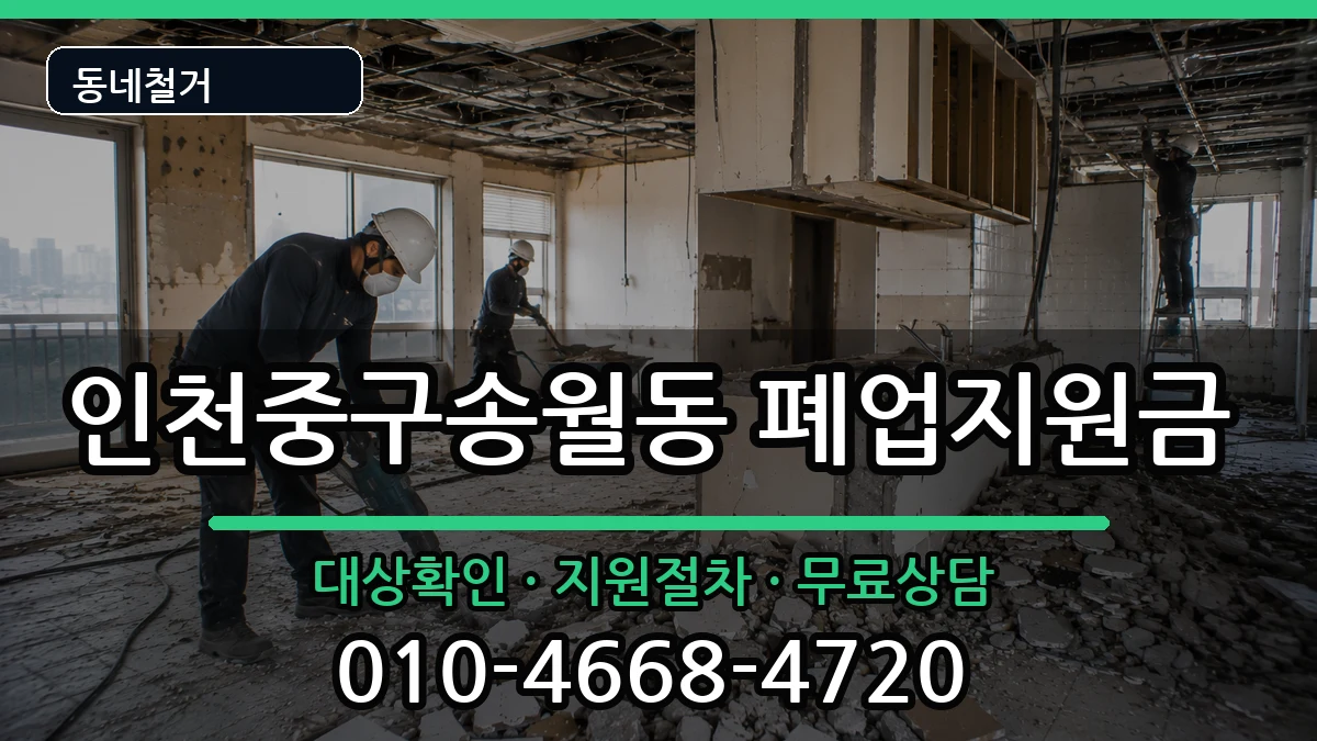 인천중구송월동 폐업지원금 인천중구송월동 폐업지원금 현장 처리 안내 이미지 3