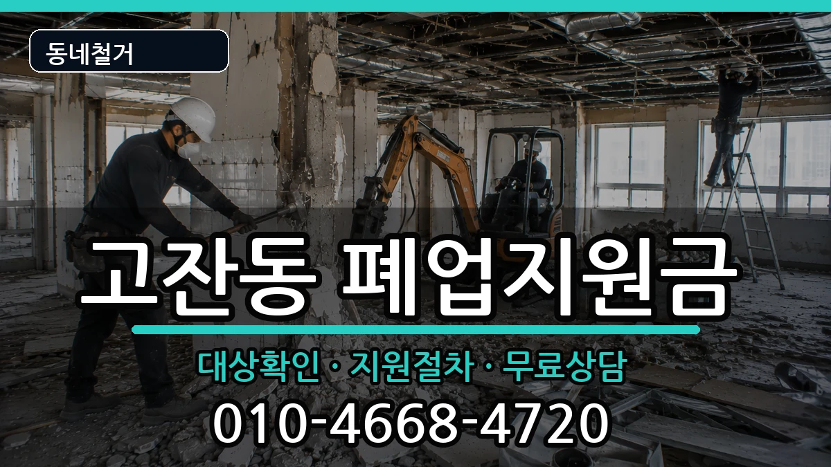 경기안산시단원구고잔동 폐업지원금 경기안산시단원구고잔동 폐업지원금 현장 처리 안내 이미지 2