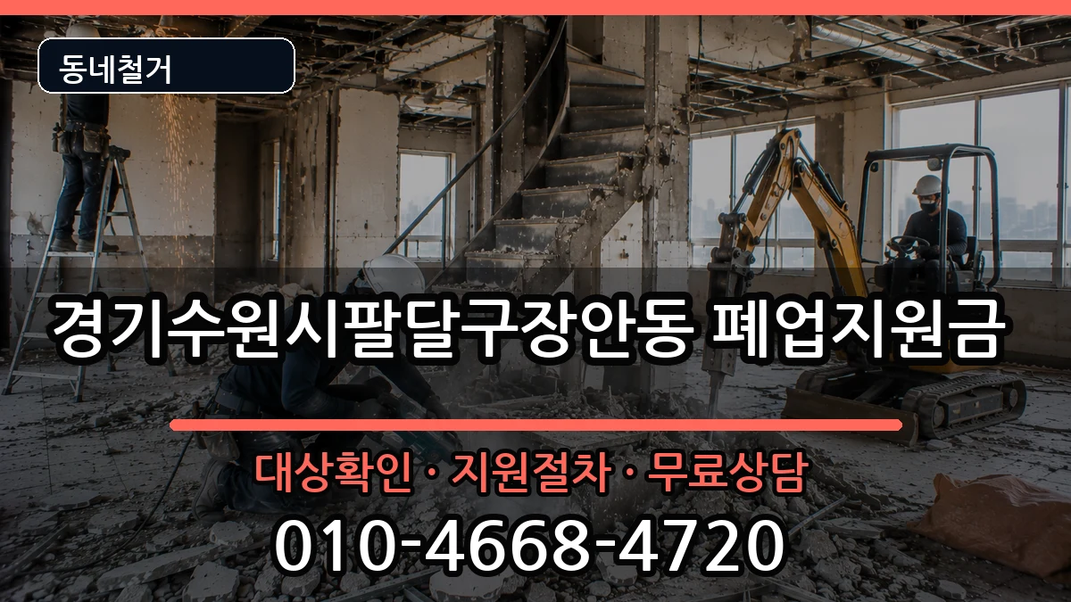 경기수원시팔달구장안동 폐업지원금 현장 처리 안내 이미지 3