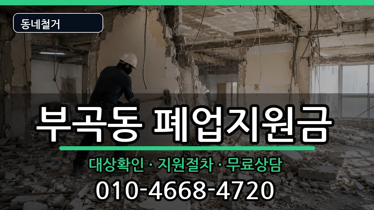 경기안산시상록구부곡동  폐업지원금 질문형