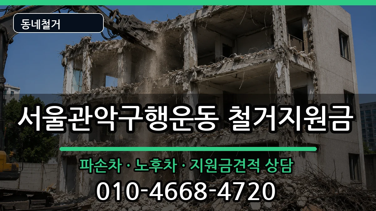 서울관악구행운동 철거지원금 현장 처리 안내 이미지 2