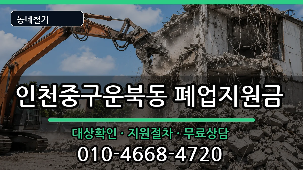 인천중구운북동 폐업지원금 인천중구운북동 폐업지원금 현장 처리 안내 이미지 3