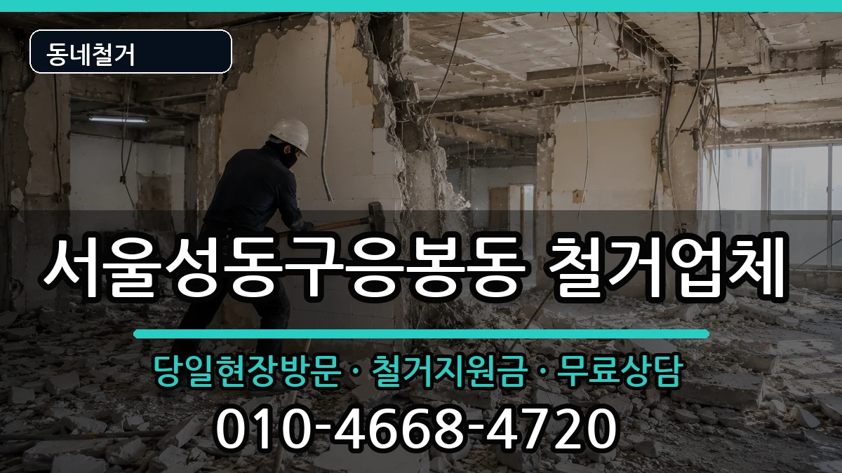 서울성동구응봉동  철거 질문형