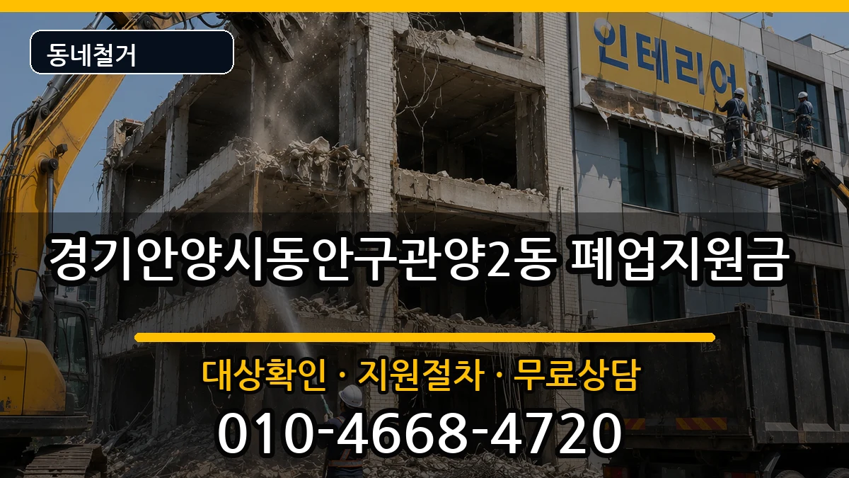 경기안양시동안구관양2동  폐업지원금 FAQ형