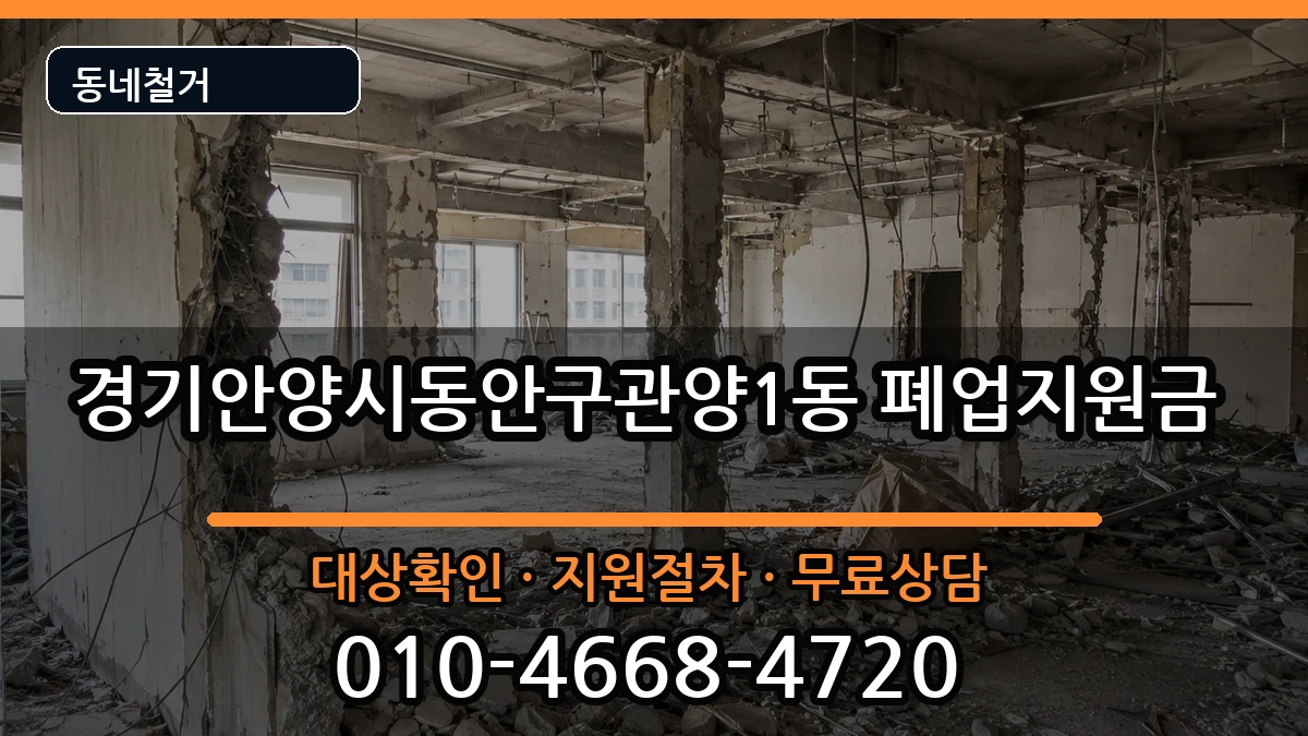 경기안양시동안구관양1동 폐업지원금 경기안양시동안구관양1동 폐업지원금 현장 처리 안내 이미지 3