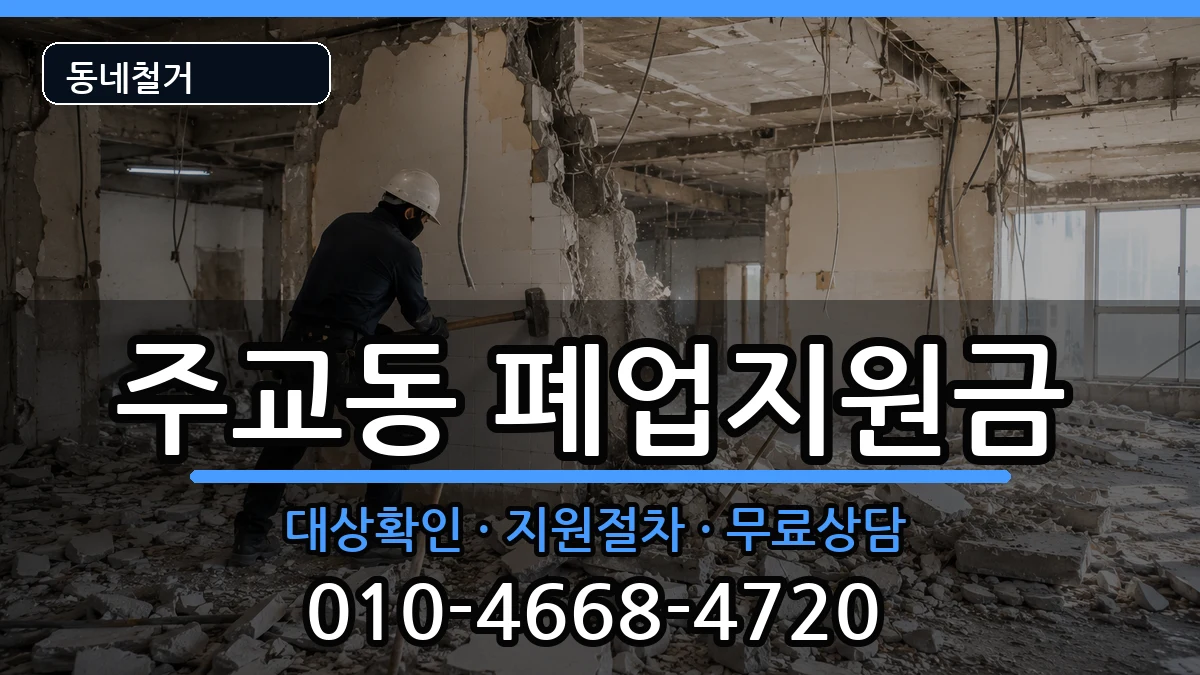 경기고양시덕양구주교동 폐업지원금 현장 처리 안내 이미지 1
