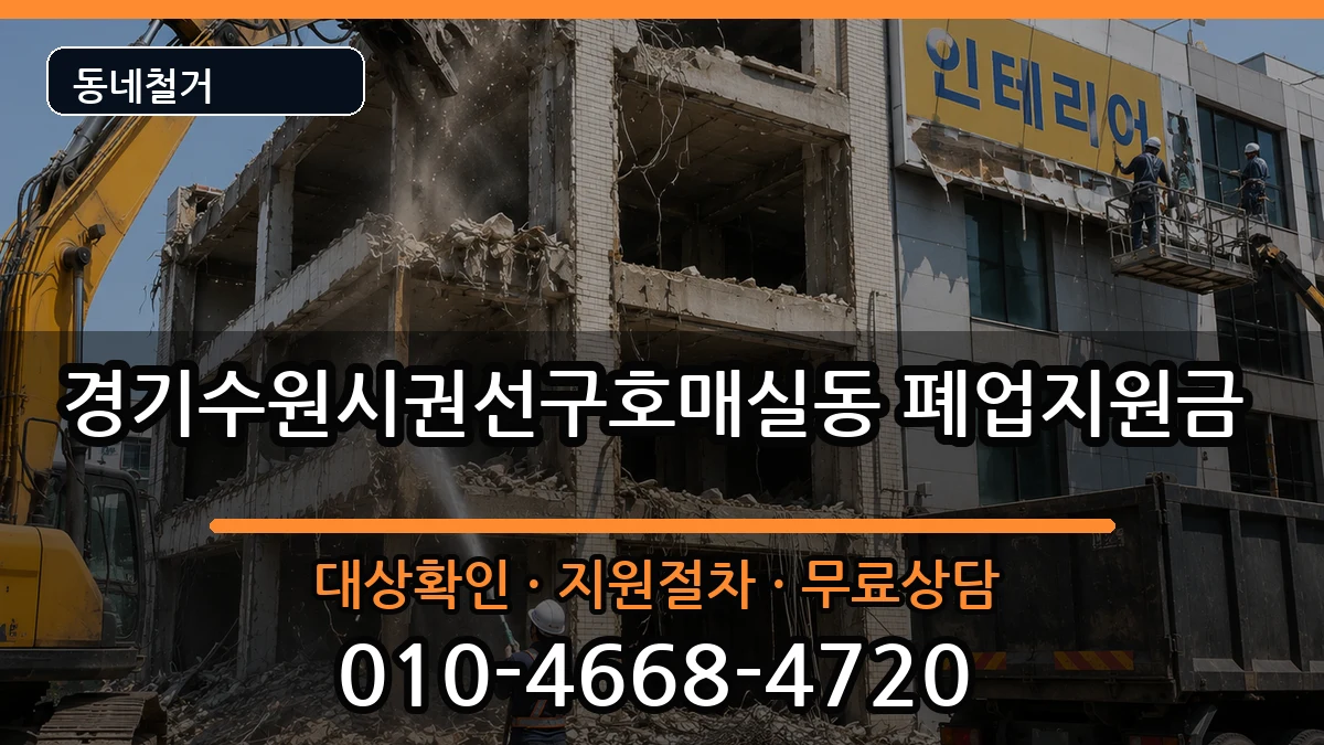 경기수원시권선구호매실동 폐업지원금 현장 처리 안내 이미지 3