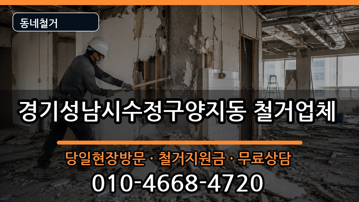 경기성남시수정구양지동 철거 경기성남시수정구양지동 철거 현장 처리 안내 이미지 2