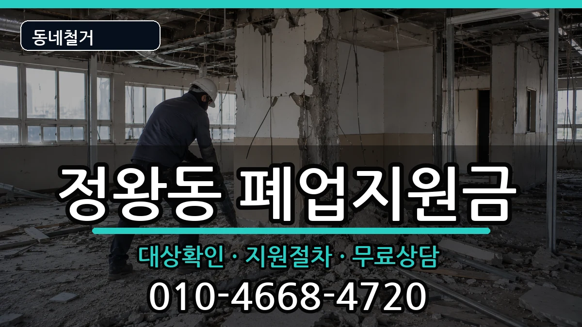 경기시흥시정왕동  폐업지원금 사례형