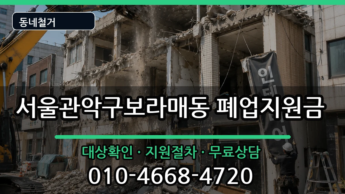 서울관악구보라매동 폐업지원금 현장 처리 안내 이미지 2