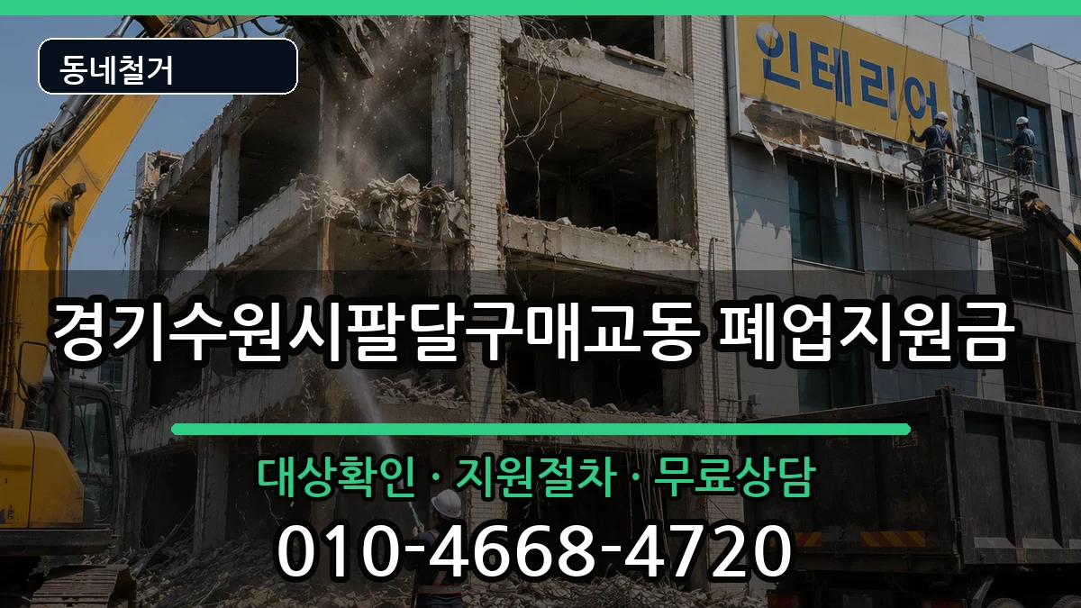 경기수원시팔달구매교동 폐업지원금 현장 처리 안내 이미지 3