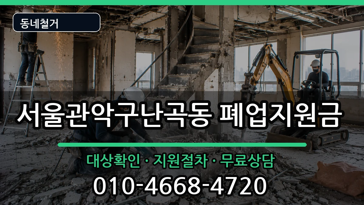 서울관악구난곡동 폐업지원금 현장 처리 안내 이미지 3