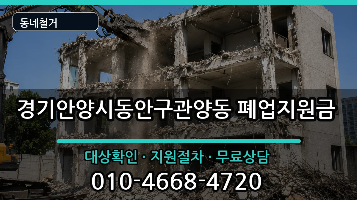 경기안양시동안구관양동 폐업지원금 경기안양시동안구관양동 폐업지원금 현장 처리 안내 이미지 3
