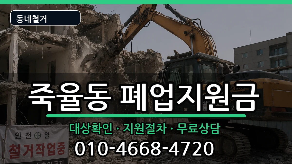 경기시흥시죽율동 폐업지원금 현장 처리 안내 이미지 1