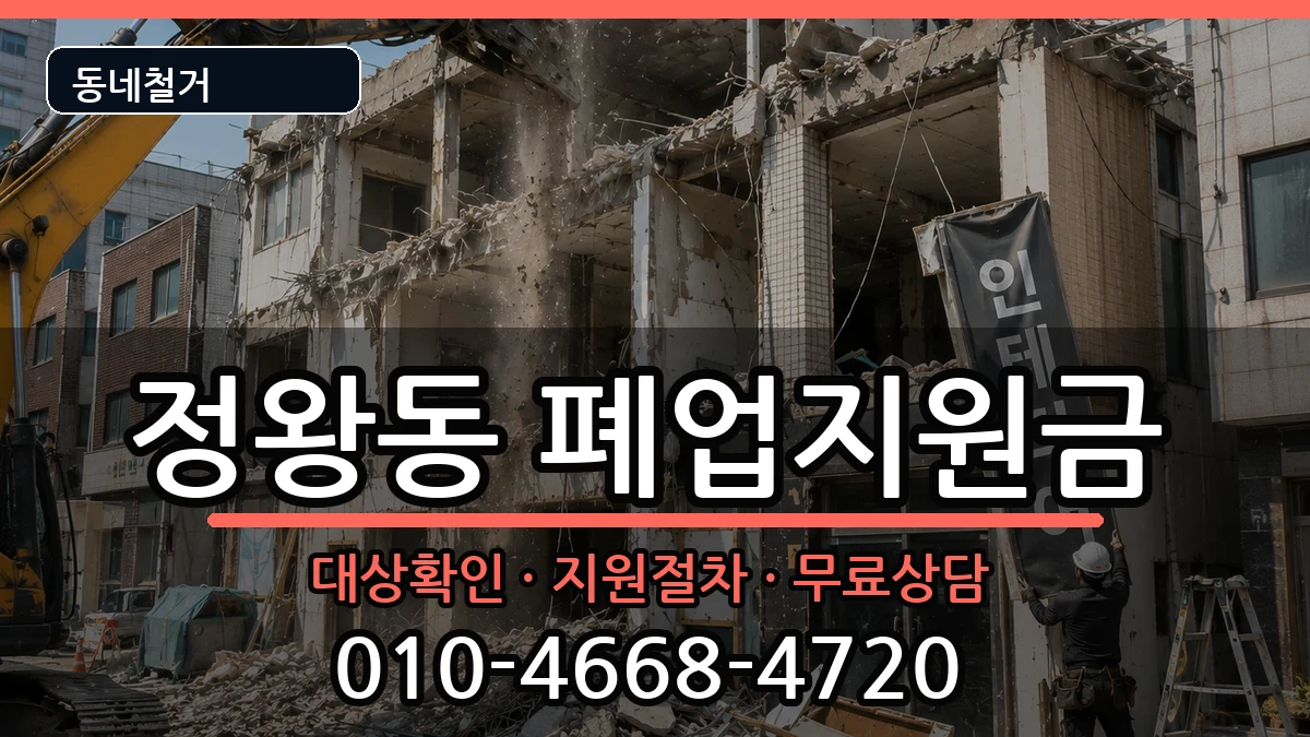경기시흥시정왕동 폐업지원금 경기시흥시정왕동 폐업지원금 현장 처리 안내 이미지 3
