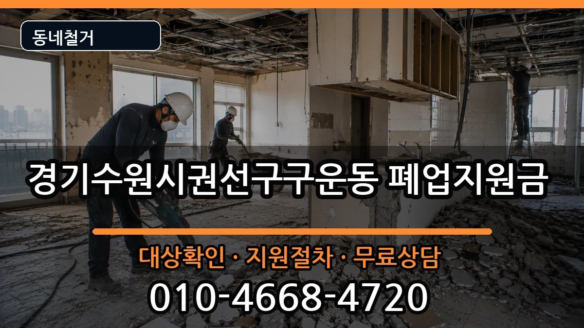 경기수원시권선구구운동 폐업지원금 현장 처리 안내 이미지 3