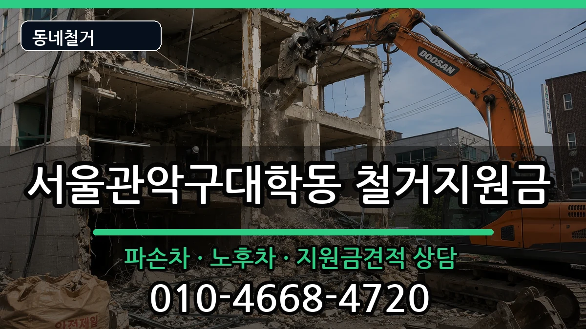 서울관악구대학동  철거지원금 지역형