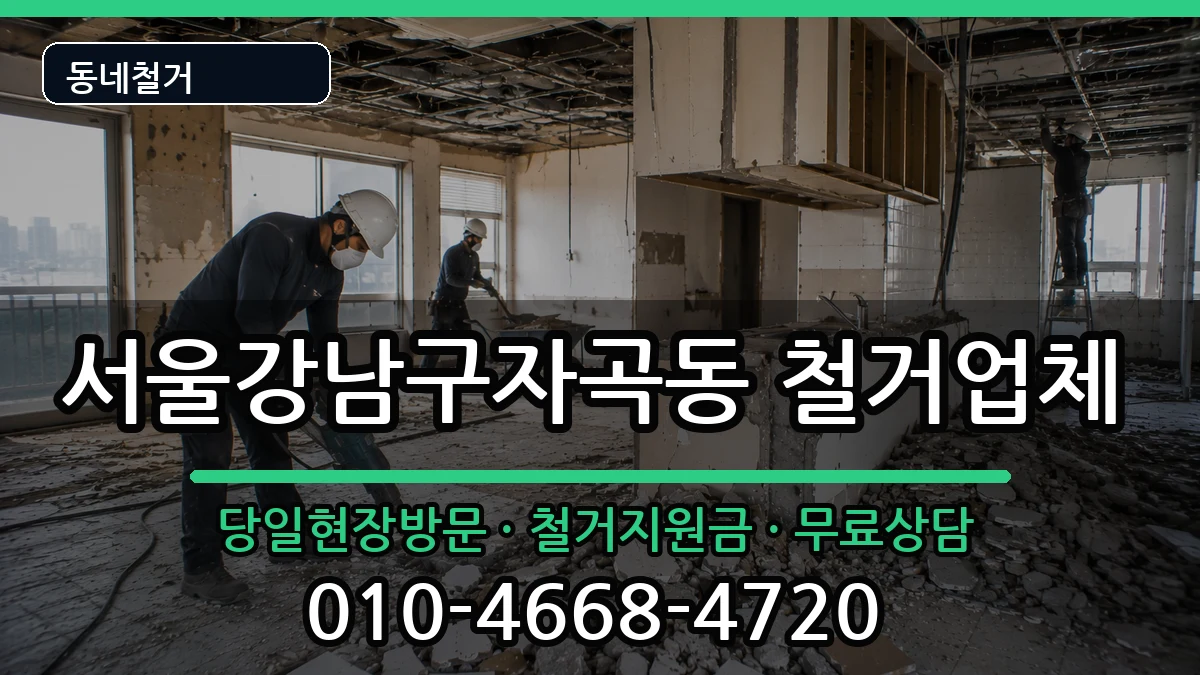 서울강남구자곡동 철거 서울강남구자곡동 철거 현장 처리 안내 이미지 1