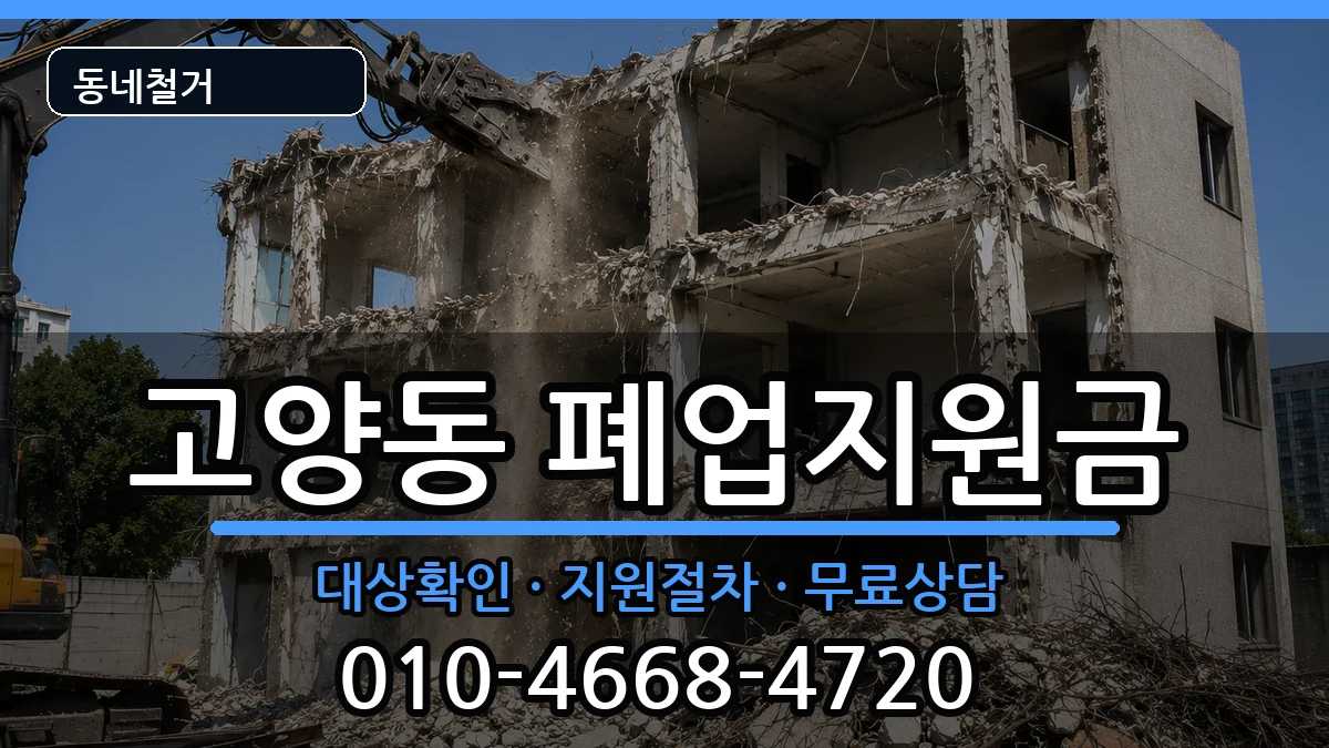 경기고양시덕양구고양동  폐업지원금 정보형