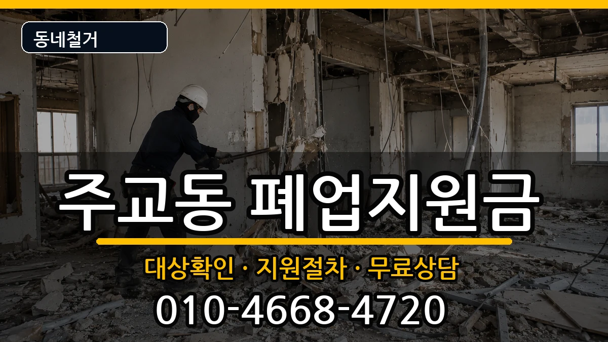 경기고양시덕양구주교동 폐업지원금 현장 처리 안내 이미지 3