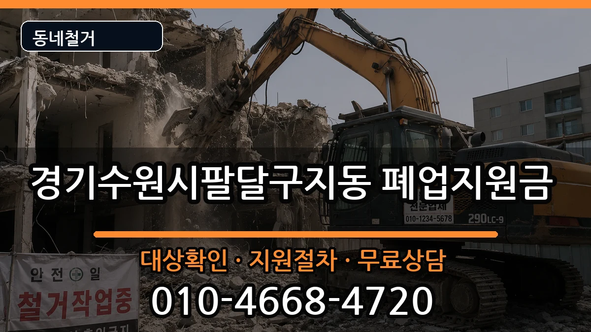 경기수원시팔달구지동 폐업지원금 경기수원시팔달구지동 폐업지원금 현장 처리 안내 이미지 2
