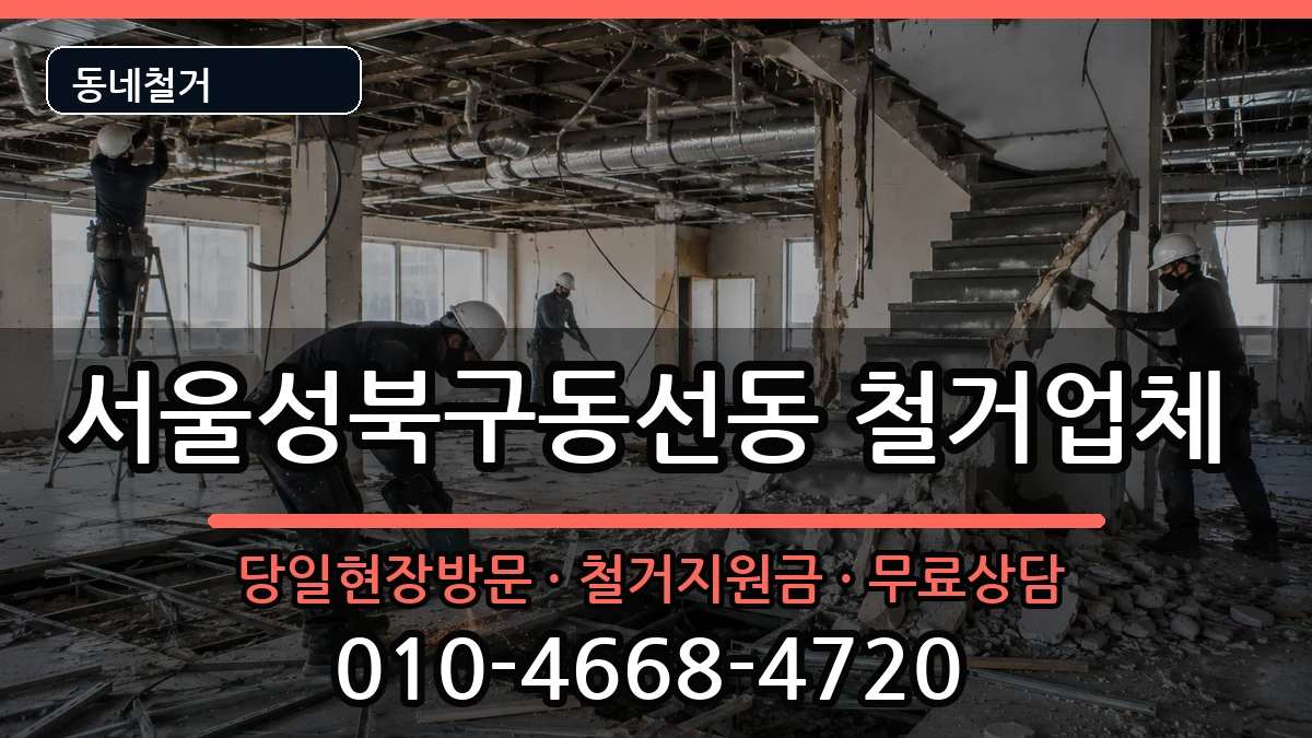 서울성북구동선동 철거 서울성북구동선동 철거 현장 처리 안내 이미지 2