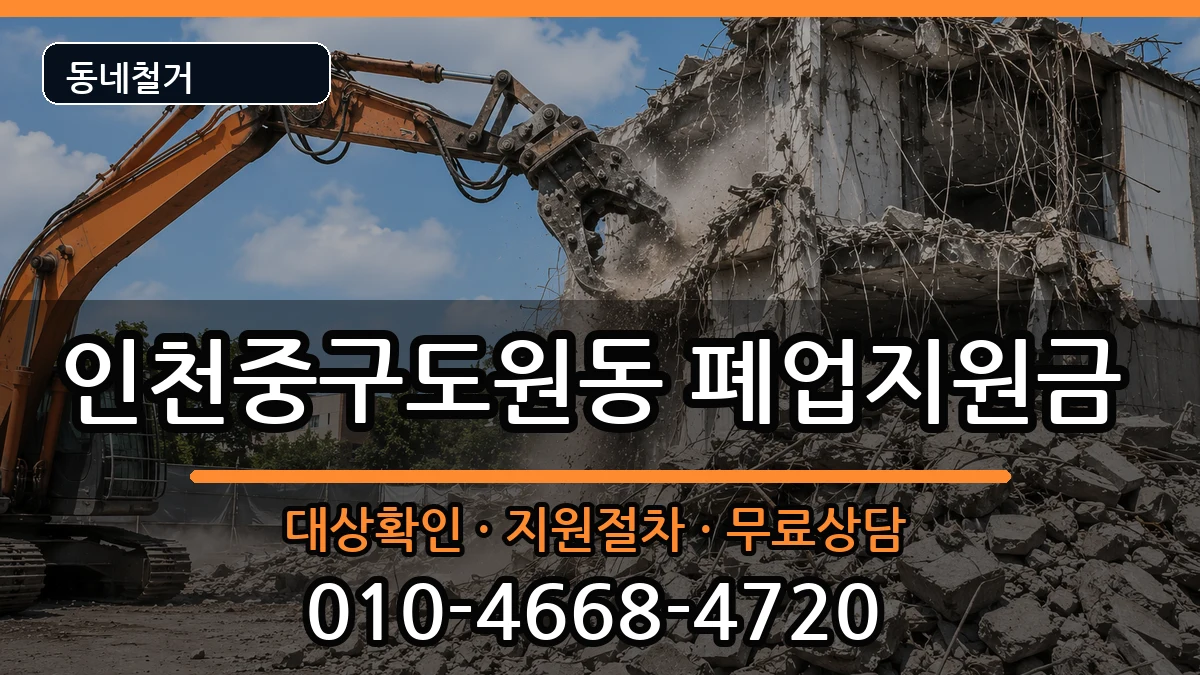 인천중구도원동  폐업지원금 질문형